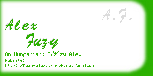 alex fuzy business card